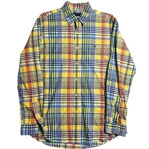Polo Ralph Lauren Plaid Large Oxford Long Sleeve Woven Shirt